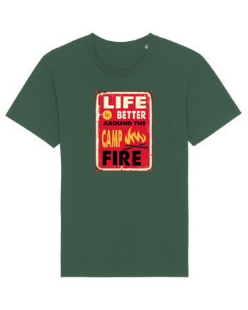 Life is Better Around the Campfire Bottle Green