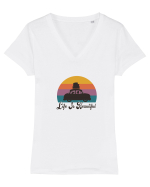 Life is Beautiful Tricou mânecă scurtă guler V Damă Evoker