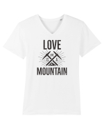 Love is Like a Mountain Tricou mânecă scurtă guler V Bărbat Presenter