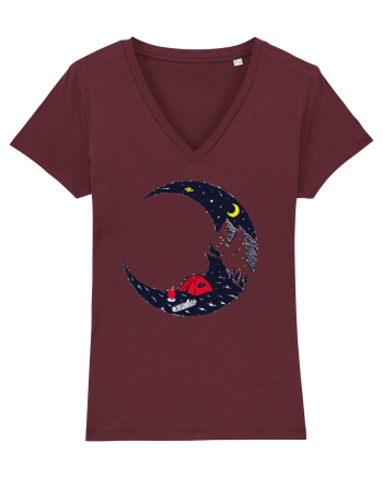 Moon Wolf Camping Burgundy