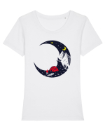 Moon Wolf Camping Tricou mânecă scurtă guler larg fitted Damă Expresser