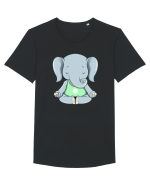 Elefanțel meditand  Tricou mânecă scurtă guler larg Bărbat Skater