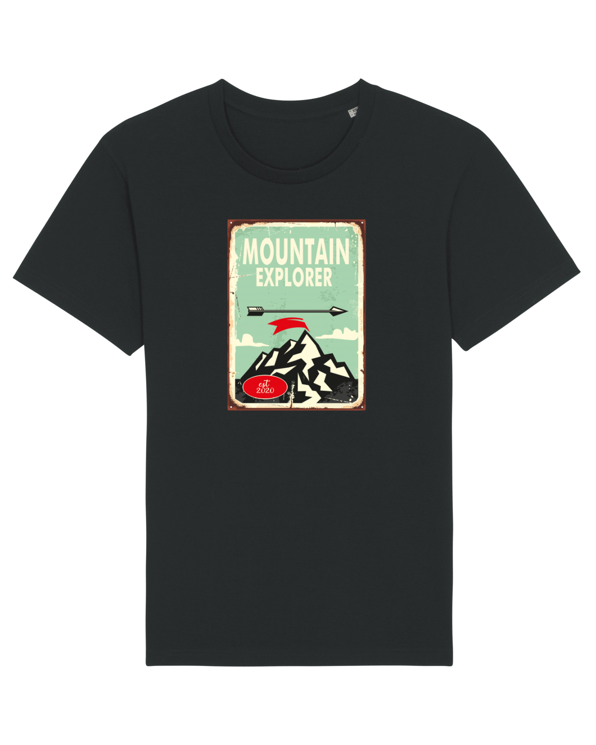 Tricou mânecă scurtă Unisex Rocker Black
