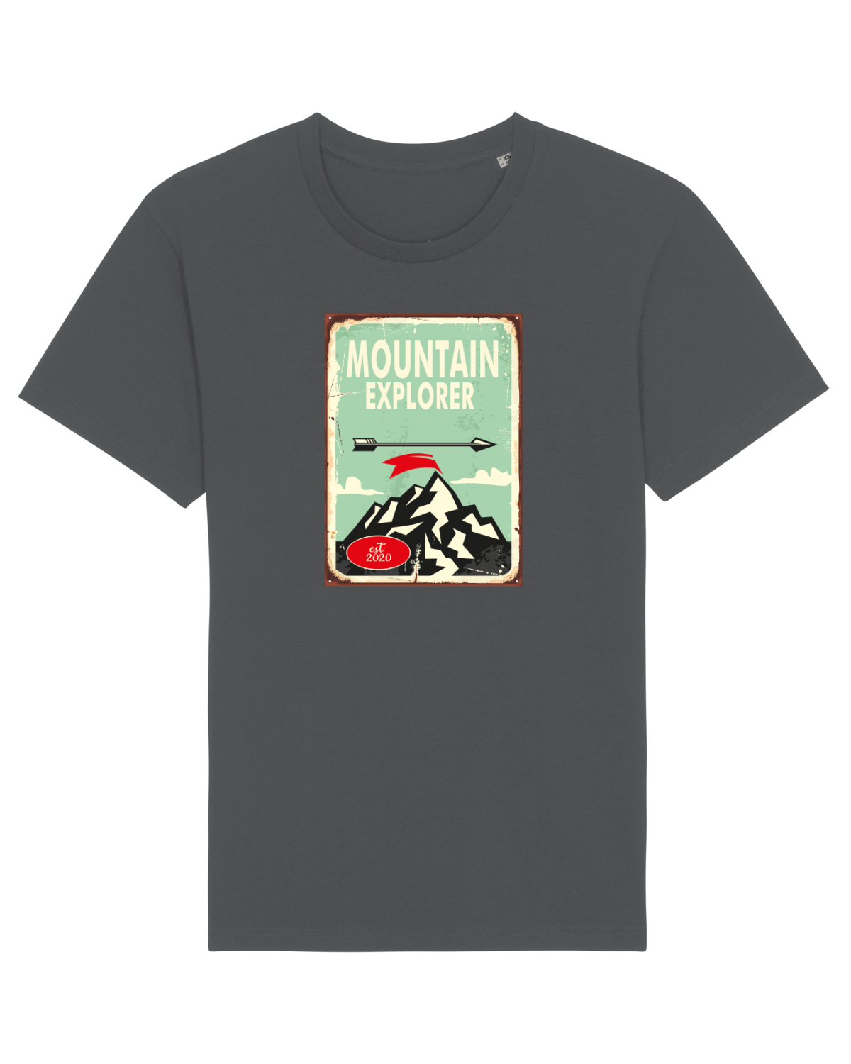 Tricou mânecă scurtă Unisex Rocker Anthracite