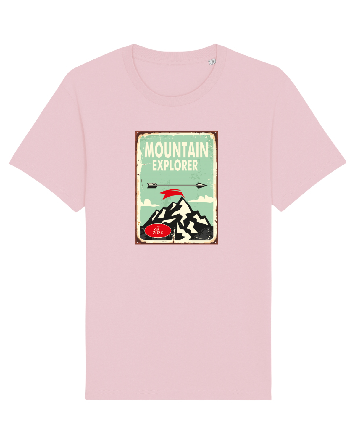 Tricou mânecă scurtă Unisex Rocker Cotton Pink