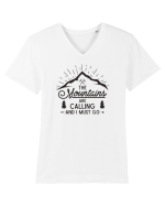 The Mountains are Calling Tricou mânecă scurtă guler V Bărbat Presenter