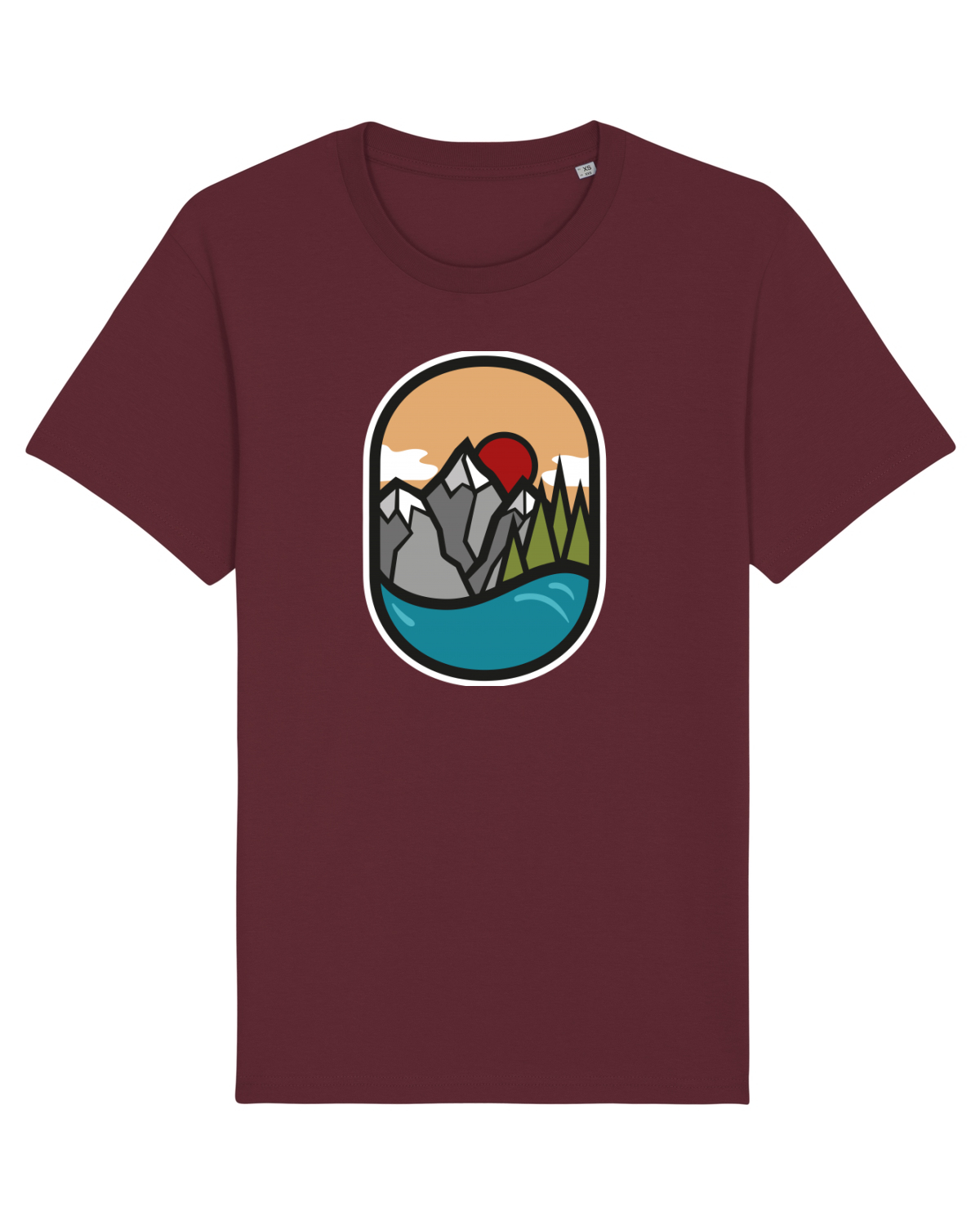 Tricou mânecă scurtă Unisex Rocker Burgundy