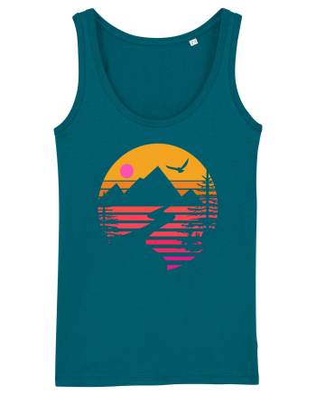 Sunset Mountains Ocean Depth
