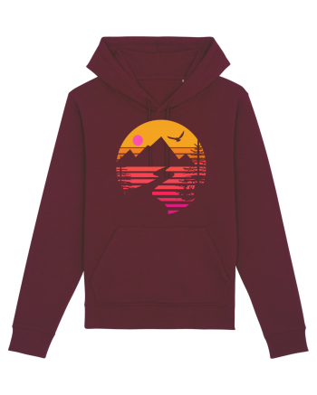 Sunset Mountains Burgundy