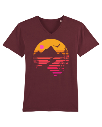 Sunset Mountains Burgundy