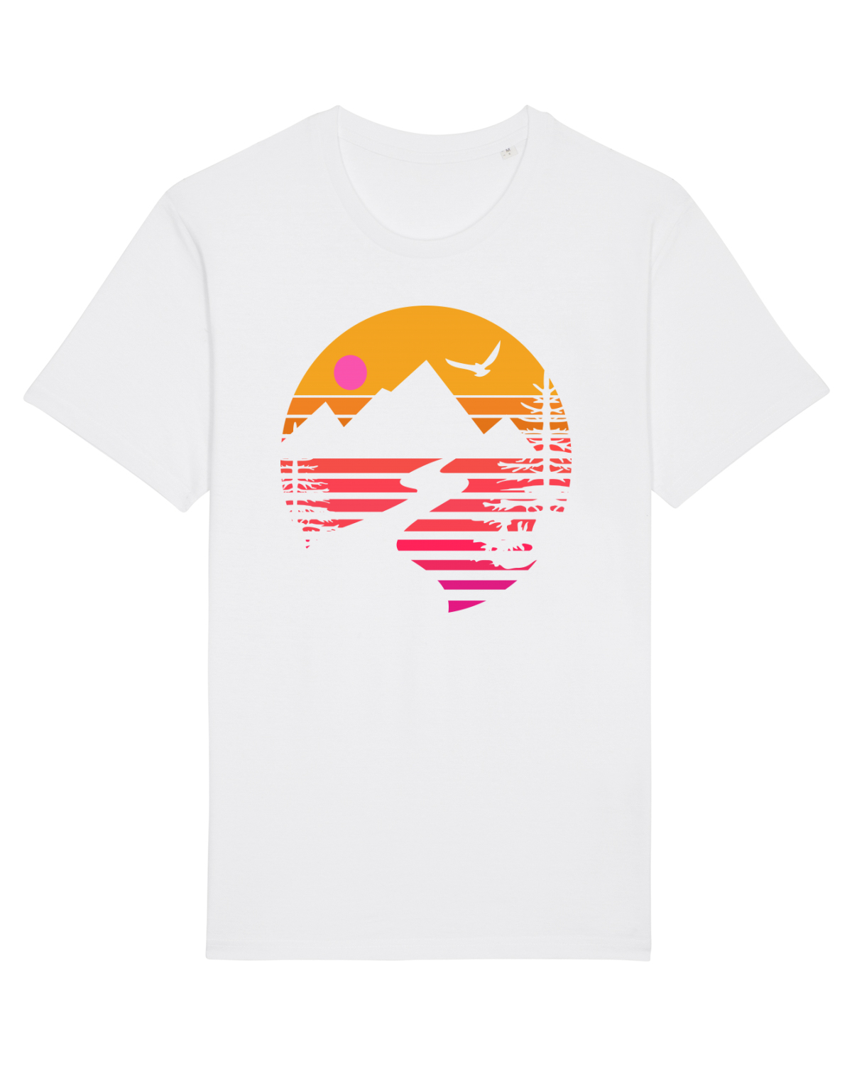 Tricou mânecă scurtă Unisex Rocker White