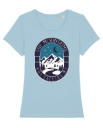 The Mountains are Calling Me Tricou mânecă scurtă guler larg fitted Damă Expresser