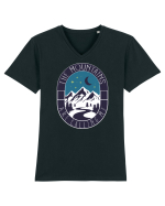 The Mountains are Calling Me Tricou mânecă scurtă guler V Bărbat Presenter
