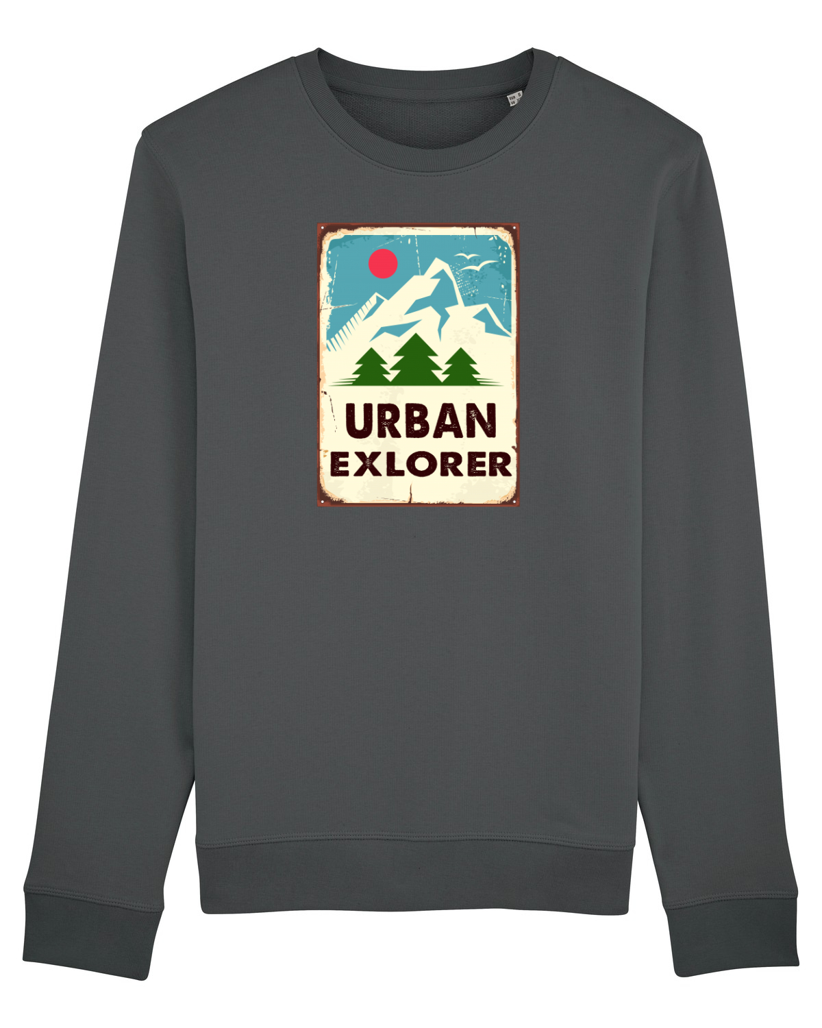 Bluză mânecă lungă Unisex Rise Anthracite