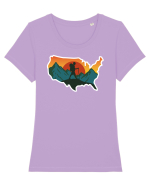 USA Adventure Tricou mânecă scurtă guler larg fitted Damă Expresser
