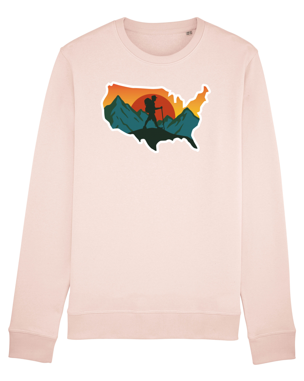 Bluză mânecă lungă Unisex Rise Candy Pink