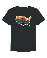 USA Adventure Tricou mânecă scurtă guler larg Bărbat Skater