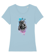 Astro Psy Tricou mânecă scurtă guler larg fitted Damă Expresser