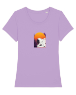 Astro Sunset Tricou mânecă scurtă guler larg fitted Damă Expresser