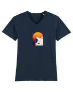 Astro Sunset Tricou mânecă scurtă guler V Bărbat Presenter