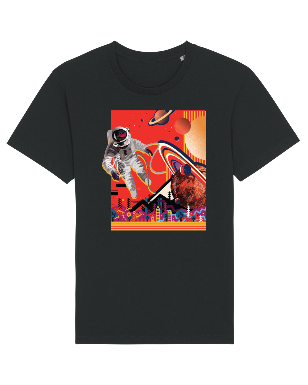 Tricou mânecă scurtă Unisex Rocker Black