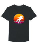 Astro Vintage Sunset Tricou mânecă scurtă guler larg Bărbat Skater