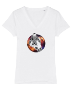 Astro Lightbulb Tricou mânecă scurtă guler V Damă Evoker