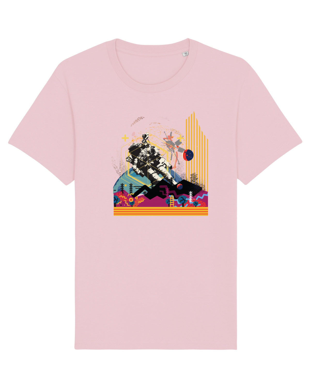Tricou mânecă scurtă Unisex Rocker Cotton Pink
