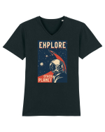 Explore Other Planet Tricou mânecă scurtă guler V Bărbat Presenter
