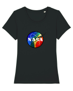 NASA Colorful Tricou mânecă scurtă guler larg fitted Damă Expresser
