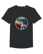 NASA Rainbow Tricou mânecă scurtă guler larg Bărbat Skater