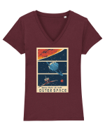 OuterSpace Tricou mânecă scurtă guler V Damă Evoker