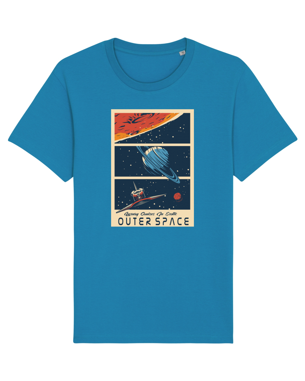 Tricou mânecă scurtă Unisex Rocker Azur