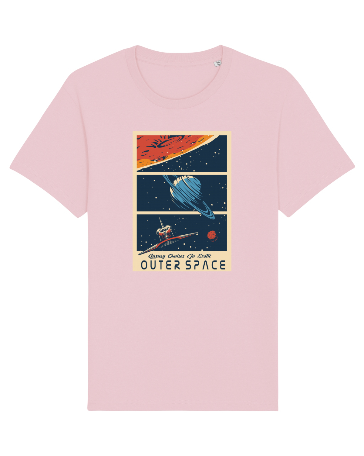 Tricou mânecă scurtă Unisex Rocker Cotton Pink