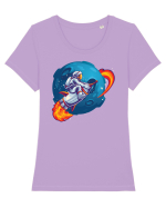 Rocket Astro Tricou mânecă scurtă guler larg fitted Damă Expresser