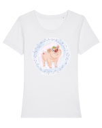 Porcușor Tricou mânecă scurtă guler larg fitted Damă Expresser