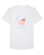 Porcușor Tricou mânecă scurtă guler larg Bărbat Skater