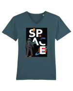Space Design Tricou mânecă scurtă guler V Bărbat Presenter