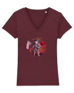 Astronaut Red Planet Tricou mânecă scurtă guler V Damă Evoker