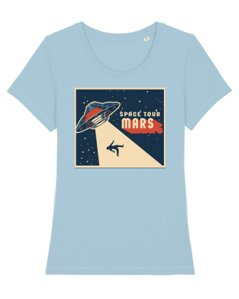 Space Tour Mars UFO Sky Blue