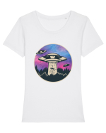UFO Abduction Tricou mânecă scurtă guler larg fitted Damă Expresser