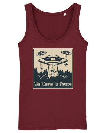 We Come In Peace Burgundy