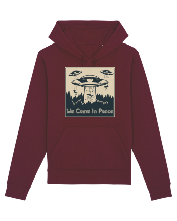 We Come In Peace Burgundy