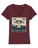 We Come In Peace Tricou mânecă scurtă guler V Damă Evoker