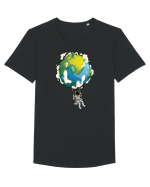 World Swing Astro Tricou mânecă scurtă guler larg Bărbat Skater