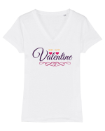 Be my Valentine Tricou mânecă scurtă guler V Damă Evoker