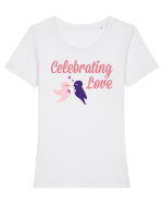 Celebrating Love Birds Tricou mânecă scurtă guler larg fitted Damă Expresser