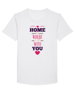 Home is... Tricou mânecă scurtă guler larg Bărbat Skater