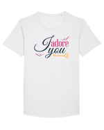 I adore you Tricou mânecă scurtă guler larg Bărbat Skater
