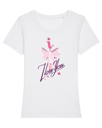 I love you Pink White
